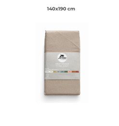 Drap housse 140 x 190 cm 100 % coton 57 fils taupe | Linge de lit , Dakar, Sénégal