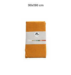Drap housse 90 x 190 cm 100 % coton 57 fils moutarde | Linge de lit , Dakar, Sénégal