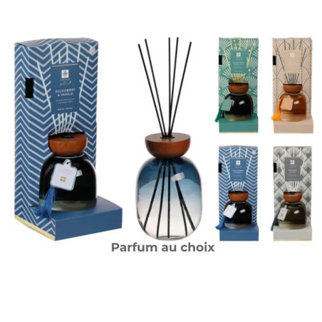 Diffuseur de parfum à bâtonnets 1000 ml, flacon en verre ambré et pompon | Bougies & senteurs , Dakar, Sénégal