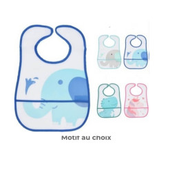 Bavoir bébé Imperméable avec poche motifs animaux