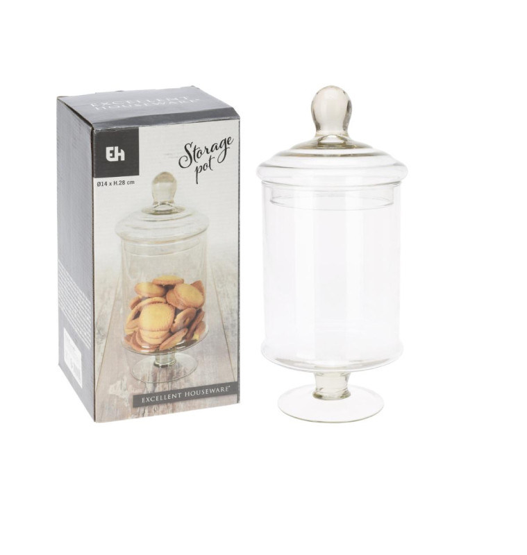 Bonbonnière en verre avec couvercle, 13 x H28cm | Bocaux & bonbonnières | 7 000 CFA , dakar, Sénégal