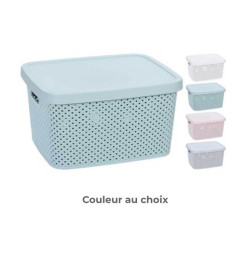 Boîte de rangement avec couvercle motif tressé, 27x27x15 cm | Boites de rangement & caissons | 4 900 CFA , dakar, Sénégal