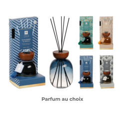 Diffuseur de parfum à bâtonnets 200 ml, flacon en verre ambré et pompon | Bougies & senteurs , Dakar, Sénégal