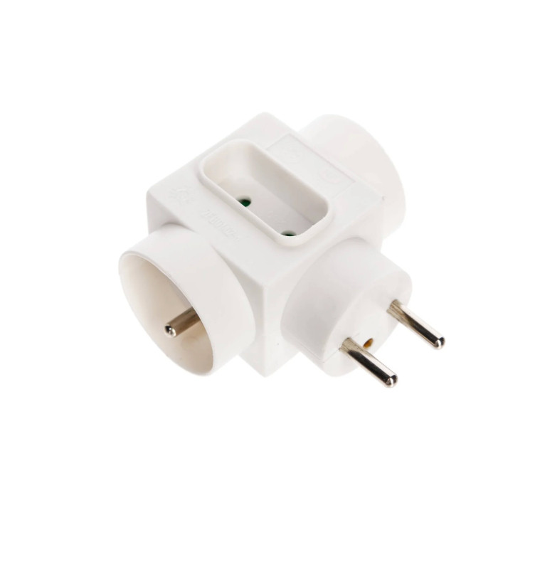 Bloc multiprise mural 3 prises blanc | Prises électriques, rallonges & adaptateurs | 2 300 CFA , dakar, Sénégal