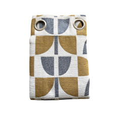 Rideau jacquard blanc et moutarde 140x280cm, 550g/m² | Rideaux & voilages , Dakar, Sénégal