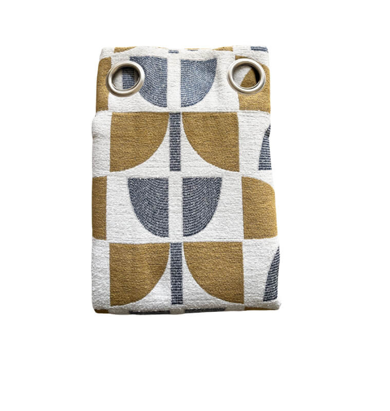 Rideau jacquard blanc et moutarde 140x280cm, 550g/m² | Rideaux & voilages , Dakar, Sénégal