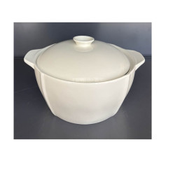 Soupière avec Couvercle en porcelaine blanche, 26,5x22,5x11cm | Vaisselle en porcelaine blanche | 7 900 CFA , dakar, Sénégal