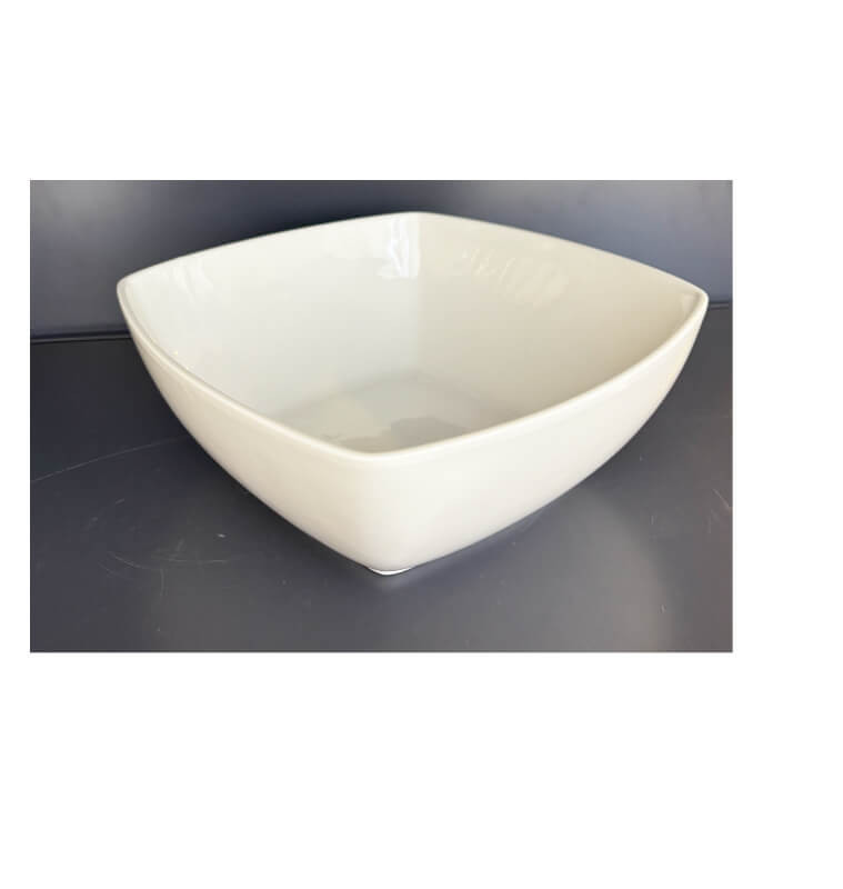 Saladier carré Arrondi en porcelaine blanche 30x30x11cm | Vaisselle en porcelaine blanche | 7 200 CFA , dakar, Sénégal