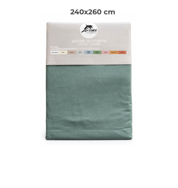 Housse de couette 240 x 260 cm 100 % coton 57 fils vert forest | Linge de lit , Dakar, Sénégal
