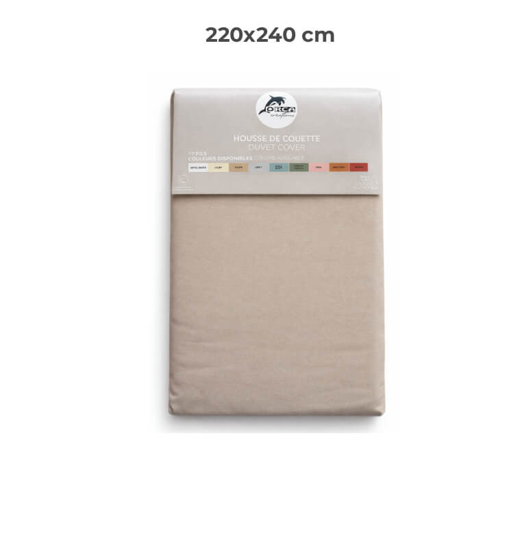 Housse de couette 220 x 240 cm 100 % coton 57 fils taupe | Linge de lit , Dakar, Sénégal