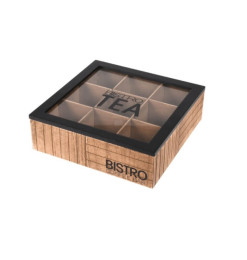 Boîte à thé bistro coffee bar en bois avec couvercle vitré, 24x24x7,5cm | Organisation | 8 100 CFA , dakar, Sénégal