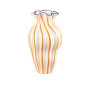 Vase en céramique bleu, orange et crème, 21,3 x 38,5 x 21,3 cm | Vases déco , Dakar, Sénégal