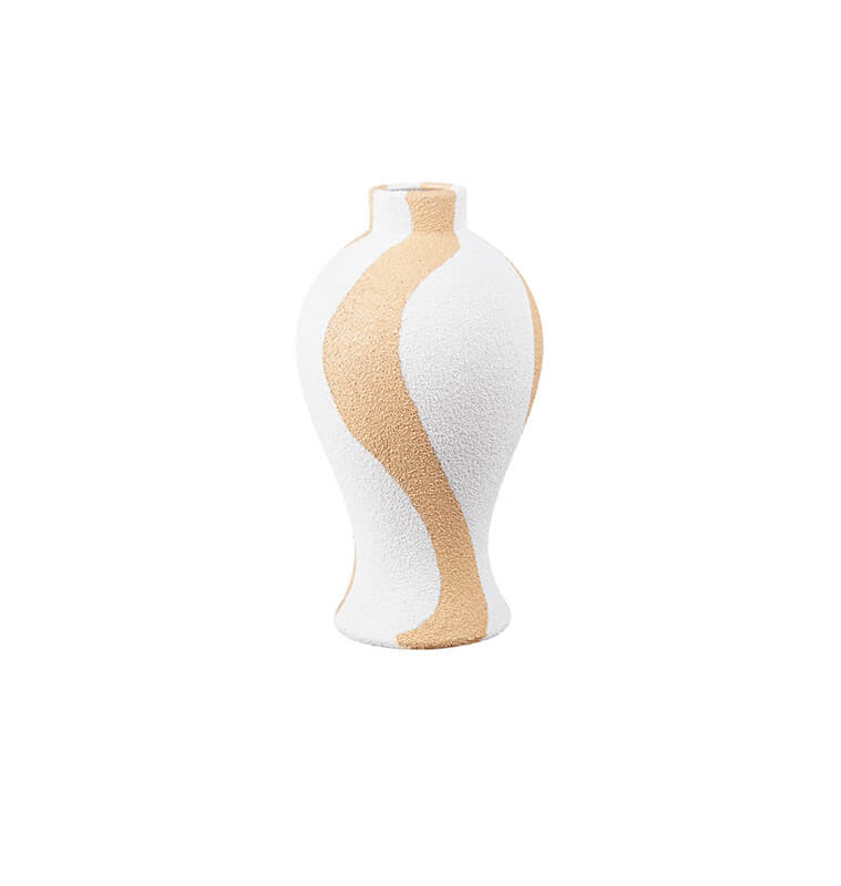 Vase en céramique orange et blanc, 15,7 x 15,7 x 28,8 cm | Vases déco , Dakar, Sénégal