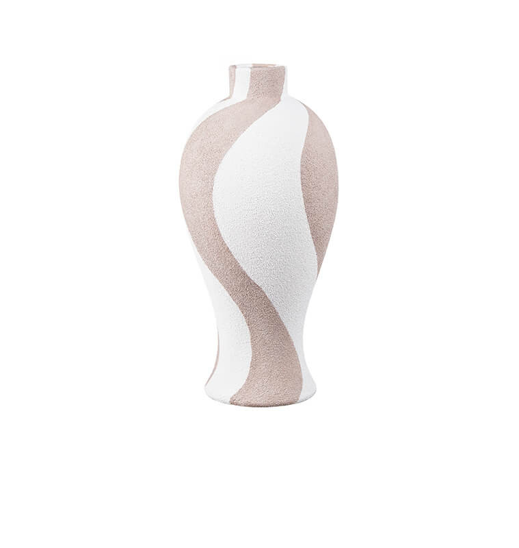 Vase en céramique marron et blanc, 20,7 x 20,7 x 43 cm | Vases déco , Dakar, Sénégal