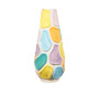 Vase en céramique blanc multicolore, 18,3 x 18,3 x 42,5 cm | Vases déco , Dakar, Sénégal