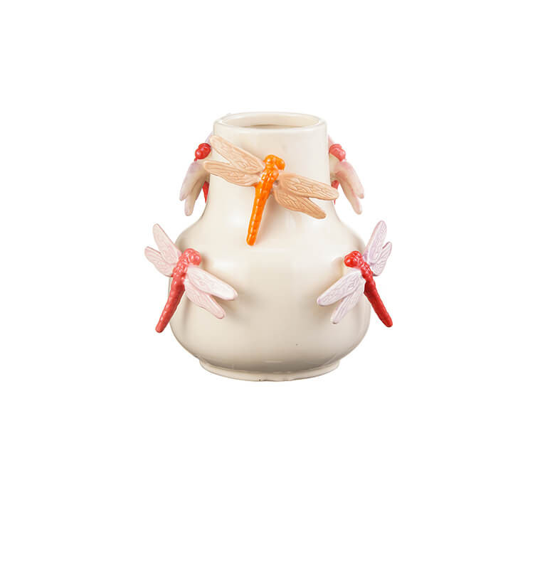 Vase en céramique libellule crème, 19 x 19 x 19 cm | Vases déco , Dakar, Sénégal