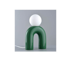 Lampe de chevet 18,5 x 6,3 cm en céramique vert et globe blanc | Lampes de table, lampes de chevet , Dakar, Sénégal
