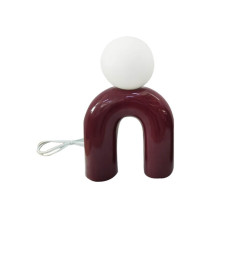 Lampe de chevet 18,5 x 6,3 cm en céramique mauve et globe blanc | Lampes de table, lampes de chevet , Dakar, Sénégal