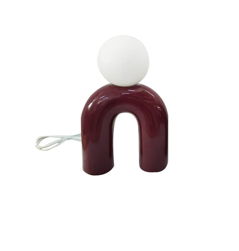 Lampe de chevet 18,5 x 6,3 cm en céramique mauve et globe blanc | Lampes de table, lampes de chevet , Dakar, Sénégal