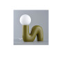 Lampe de chevet 20,5 x 6,3 x 14,5 cm en céramique kaki et globe blanc | Lampes de table, lampes de chevet , Dakar, Sénégal