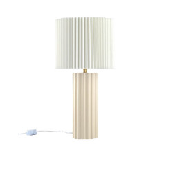 Lampe de table en céramique blanc H60,5 cm avec abat-jour assorti | Lampes de table, lampes de chevet , Dakar, Sénégal
