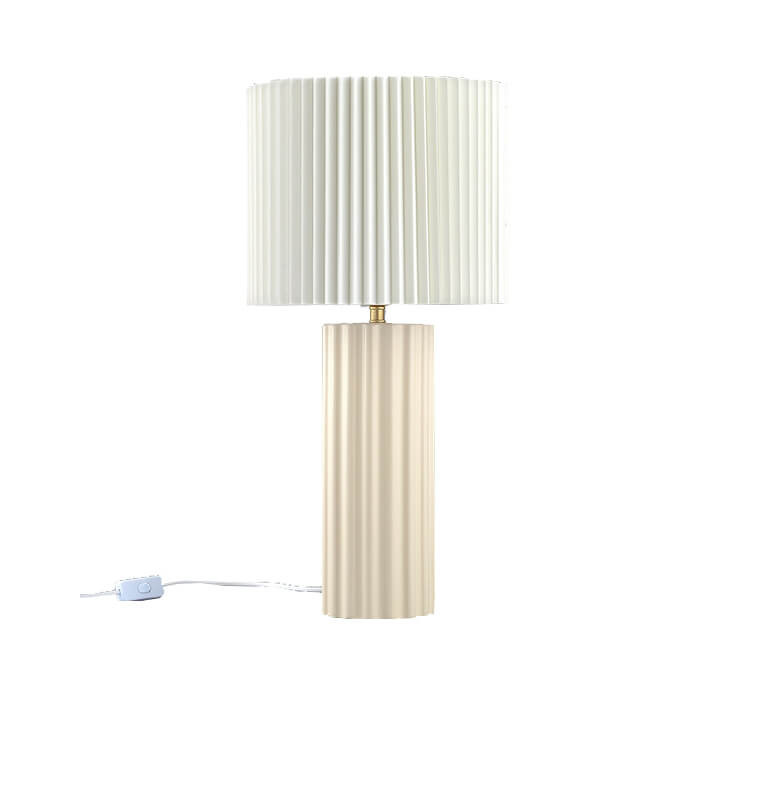 Lampe de table en céramique blanc H60,5 cm avec abat-jour assorti | Lampes de table, lampes de chevet , Dakar, Sénégal