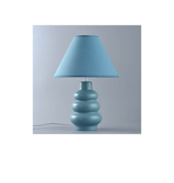 Lampe de chevet en céramique bleu H40 cm avec abat-jour assorti | Lampes de table, lampes de chevet , Dakar, Sénégal