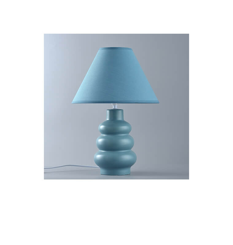 Lampe de chevet en céramique bleu H40 cm avec abat-jour assorti | Lampes de table, lampes de chevet , Dakar, Sénégal
