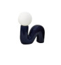 Lampe de chevet 20,5 x 6,3 x 14,5 cm en céramique bleu et globe blanc | Lampes de table, lampes de chevet , Dakar, Sénégal