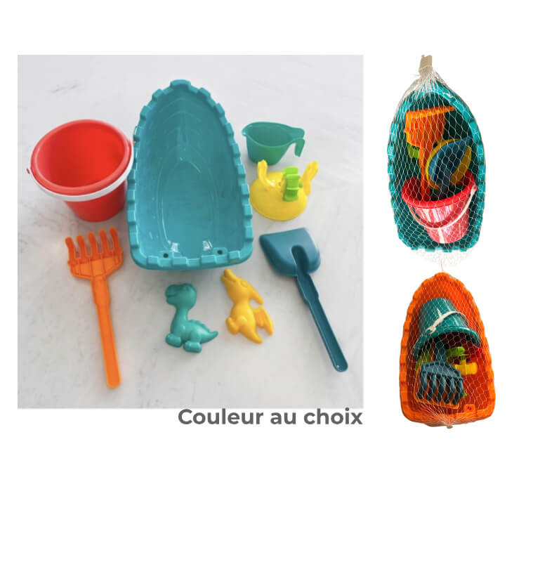 Bateau de plage 20 x 35 cm avec seau et accessoires | Gonflable & jeux de plage | 5 000 CFA , dakar, Sénégal
