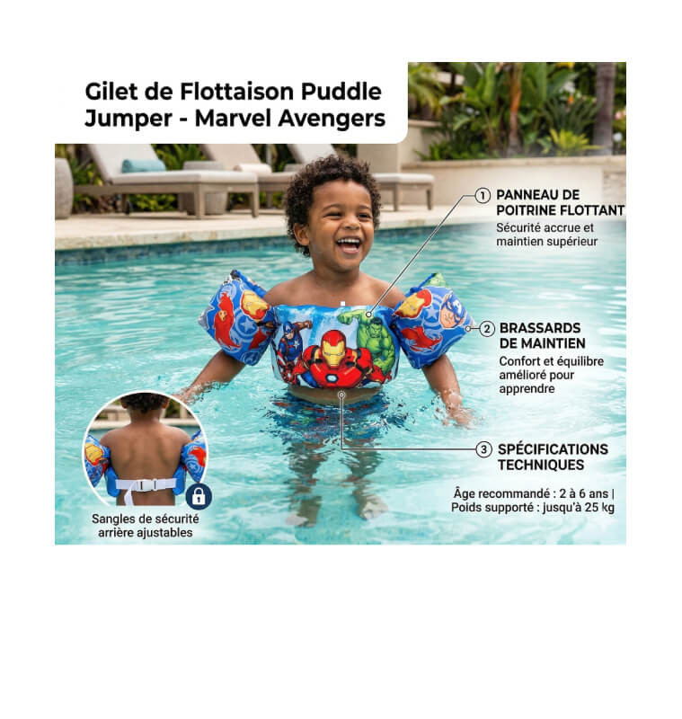 Kit de natation enfant 2-6 ans 14-25 kg Avenger | Gonflable & jeux de plage | 6 200 CFA , dakar, Sénégal