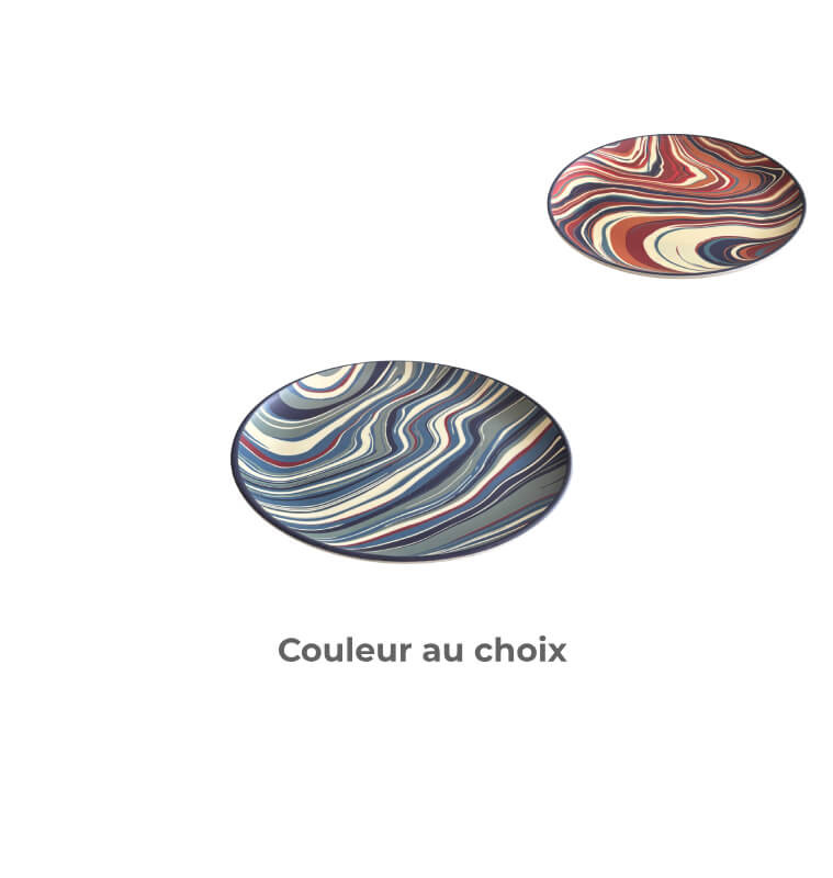 Assiette dessert 21 cm 100% mélamine marbre marron ou bleu | Assiettes & coffrets d'assiettes | 1 000 CFA , dakar, Sénégal
