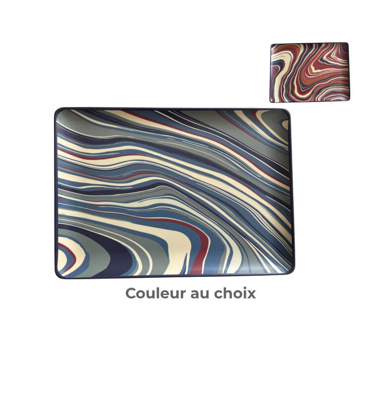 Plateau 37 x 28 cm 100% mélamine marbre marron ou bleu | Plateaux | 3 000 CFA , dakar, Sénégal