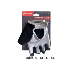 Gant de sport nylon/microfibre gris/noir - Lot de 2