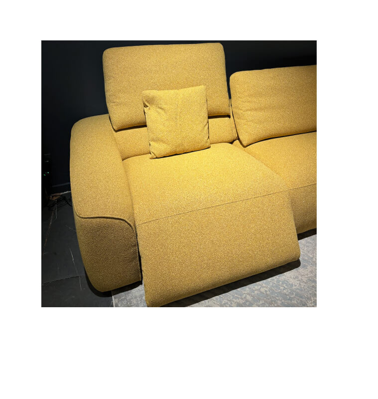 Salon d'angle tissus jaune soleil, 366 x 321 x 107 cm avec Mécanisme électrique | 2 897 000 CFA | à Dakar