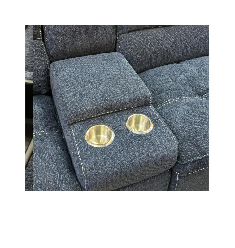 Salon d'angle tissus bleu navy, 392 x 347 x 99/103 cm + Mécanisme électrique | 2 560 000 CFA | à Dakar