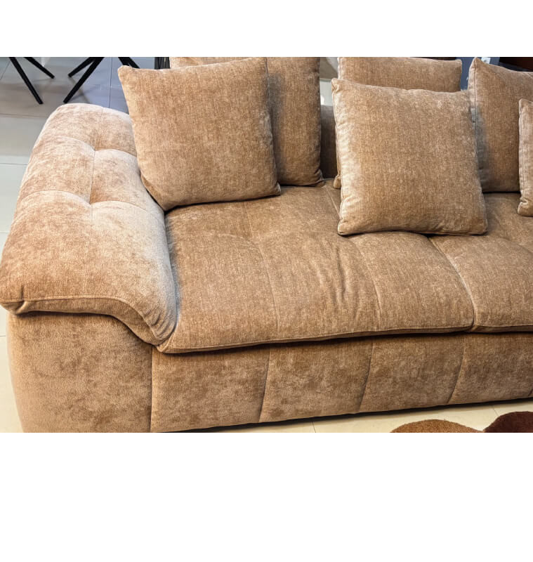 Salon 4 + 3 tissus brown judy Velours chenille avec Coussins | 19 990 000 CFA | à Dakar