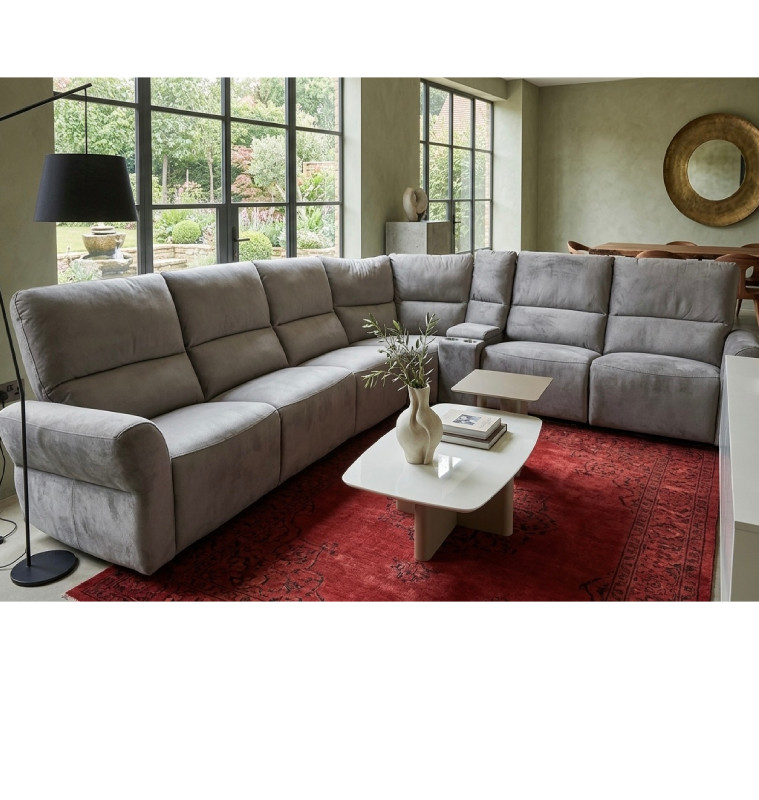 Canapé d'angle microfibre gris, 330 x 376 x 96/103 cm + Mécanisme électrique | 2 455 000 CFA | à Dakar