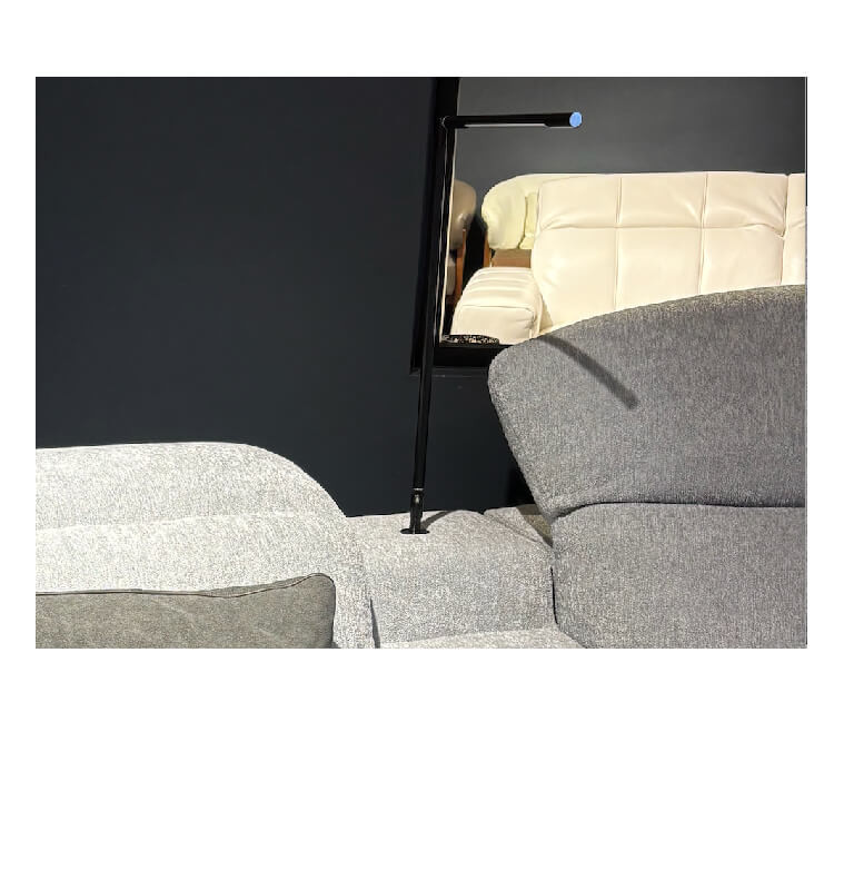 Salon d'angle tissus gris clair, 433 x 215 x 115 cm + Mécanisme électrique + Refroidisseur intégré + Lampe intégrée | 3 280 0...