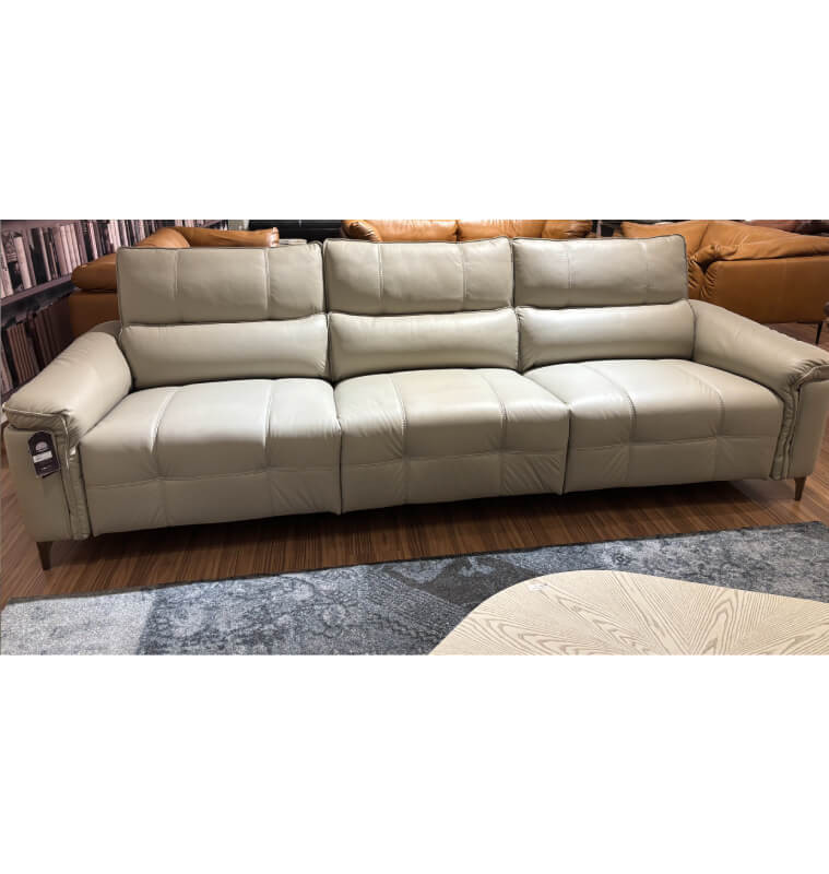 Salon 3+3+1+1 en cuir 100% gris | 6 360 000 CFA | à Dakar