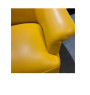 Fauteuil pivotant cuir et split jaune moutarde, 89 x 78 x 71 cm | 610 000 CFA | à Dakar