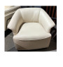 Fauteuil pivotant cuir et split blanc, 89 x 78 x 71 cm | 610 000 CFA | à Dakar