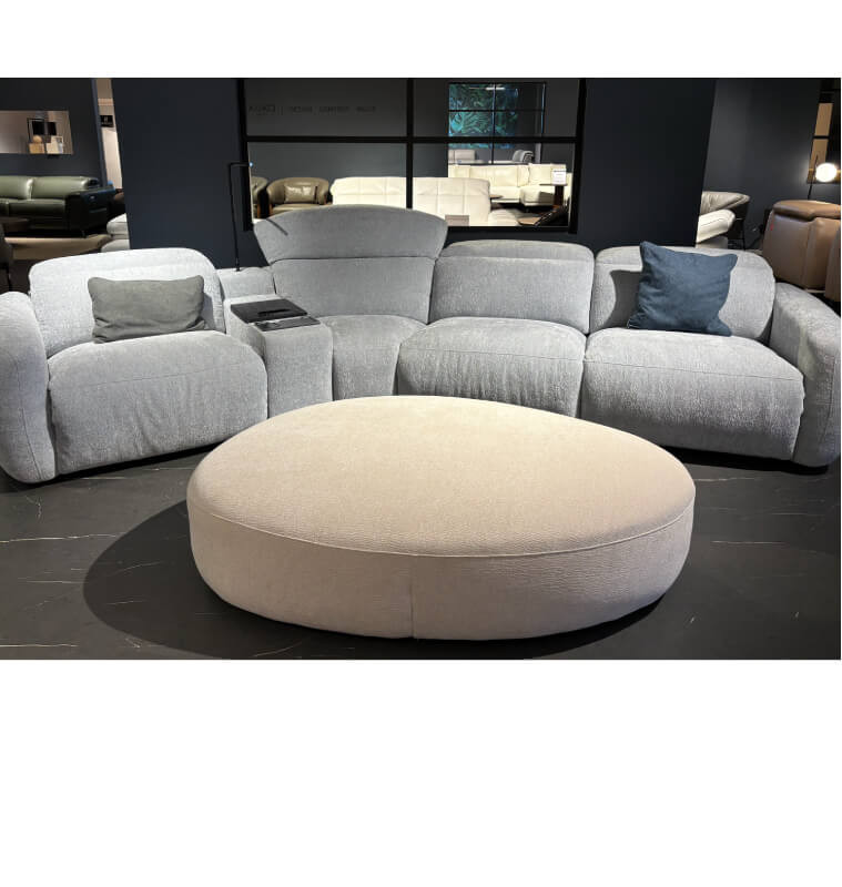 Ottoman tissus Velours chenille lin, 154 x 100 x 42 cm | 261 000 CFA | à Dakar