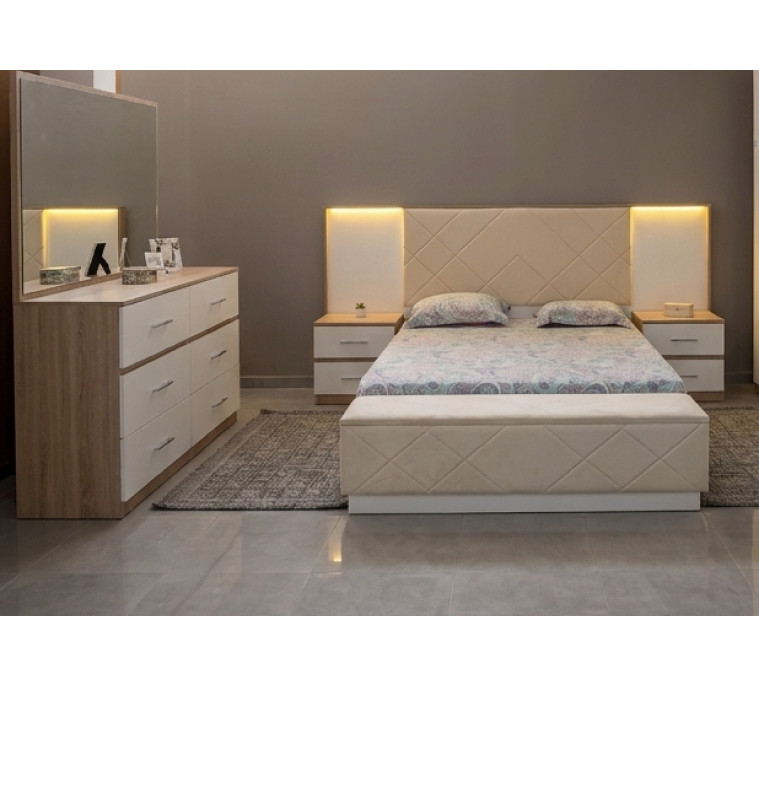 Lit Casamia 180 x 200 cm + Dresser+Miroir+2 Chevets | 1 040 000 CFA | à Dakar
