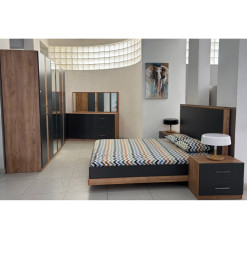 Chambre complète Dominic : Lit 180 x 200 + commode + Miroir + 2 Chevets + Arm 6 portes | 1 550 000 CFA | à Dakar