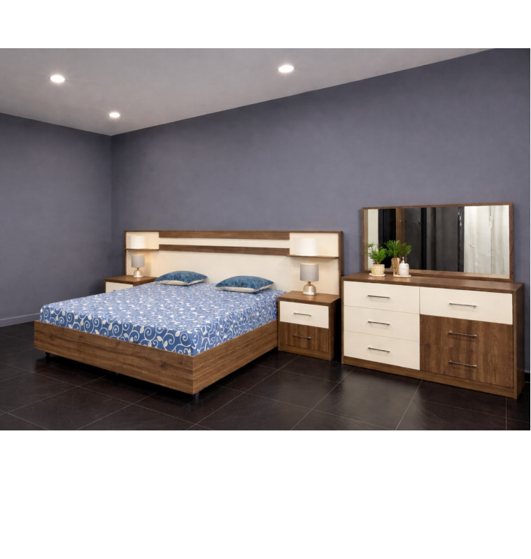 Lit Herminia vintage : 180 x 200 + commode + Miroir + 2 Chevets | 875 000 CFA | à Dakar