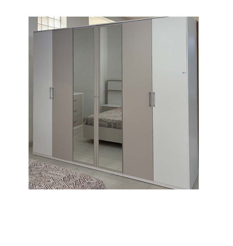 Chambre complète Herminia : 180 x 200 + commode + Miroir + 2 Chevets + Armoire | 1 420 000 CFA | à Dakar
