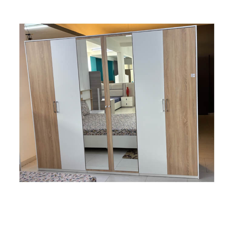 Chambre complète Herminia Light : 180 x 200 + Sommier + commode + Miroir + 2 Chevets + Armoire | 1 420 000 CFA | à Dakar