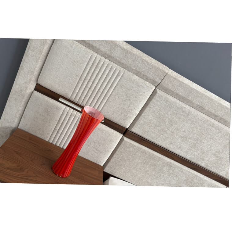 Chambre complète beige : Lit 180 x 200 + commode + Miroir + 2 Chevets + armoire | 1 890 000 CFA | à Dakar