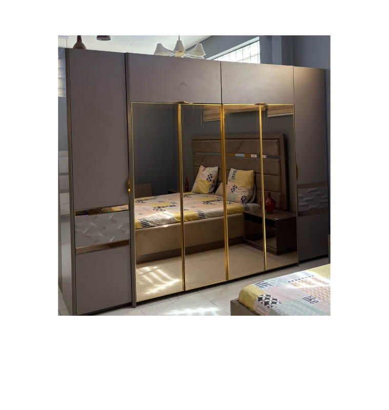 Chambre complète Gallina : Lit 180 x 200 + commode + Miroir + 2 Chevets + Armoire | 2 600 000 CFA | à Dakar